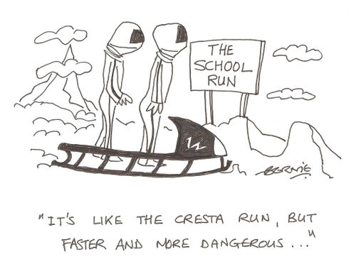 'It's the cresta run, but faster and more dangerous. . .'