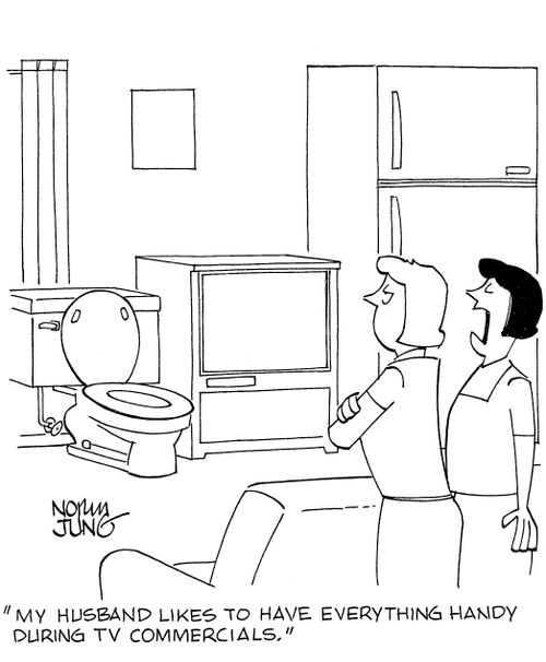 'My husband likes to have everything handy during TV commercials.'