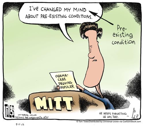 'I've changed my mind about pre-existing conditions.'