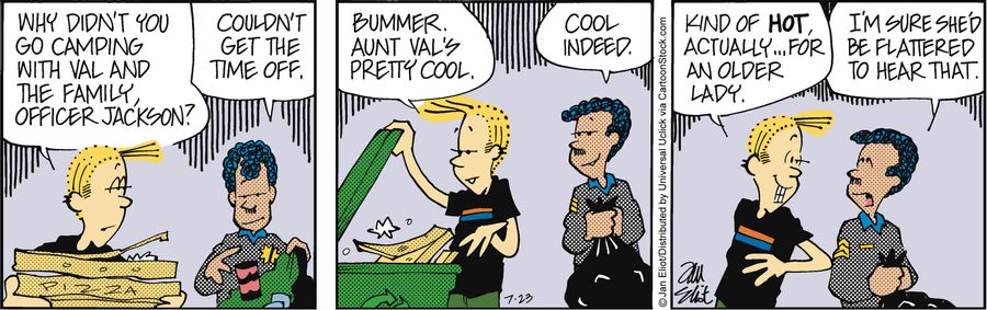 'Aunt Val's pretty cool. . . Kind of hot actually. . . for an older lady.'