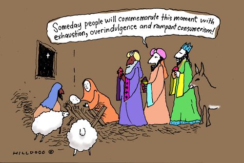'Someday people will commemorate this moment with exhaustion, overindulgence, and rampant consumerism!'