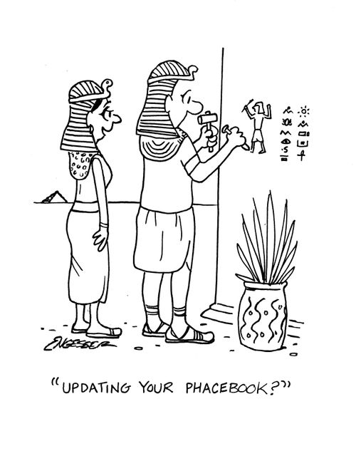 'Updating your phacebook?'   