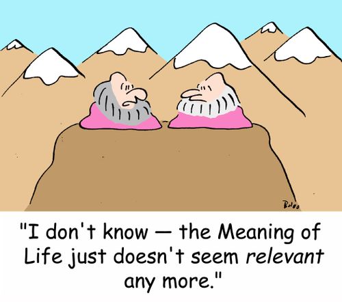 'I don't know -- the Meaning of Life just doesn't seem relevant any more.'