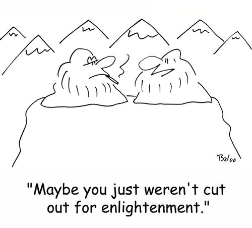 'Maybe you just weren't cut out for enlightenment.'