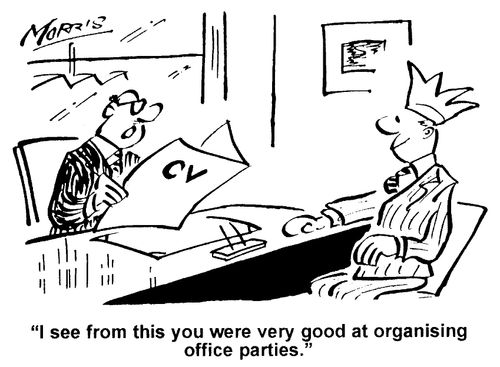 I see from this you were very good at organising office parties.