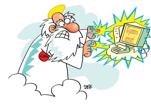 God takes his wrath out on PC.
