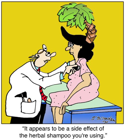 It appears to be a side effect of the herbal shampoo you're using.