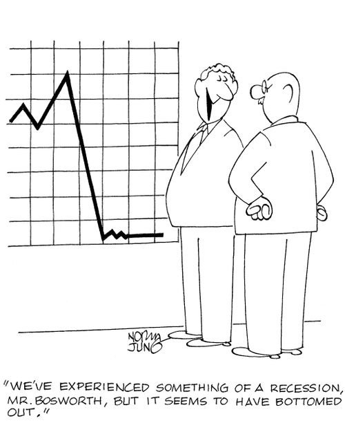 'We've experienced something of a recession, Mr. Bosworth, but it seems to have bottomed out.'