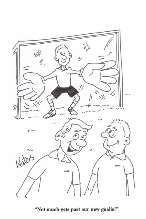 'Not much gets past our new goalie!'
