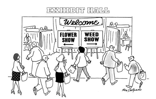Flower shows and weed shows.