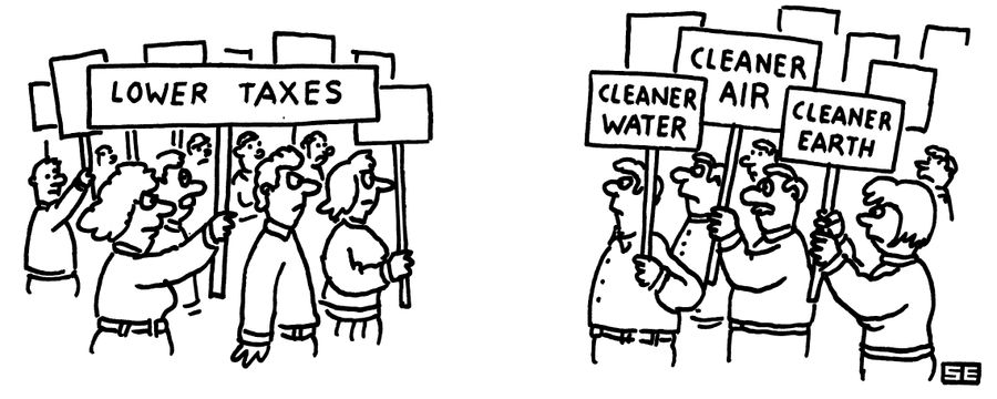 Protesters with Different Goals
