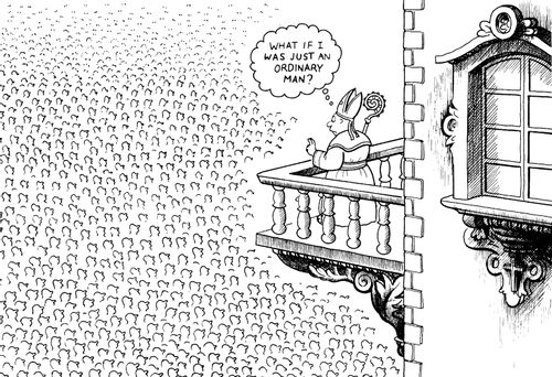 Pope on balcony, "What if I was just an ordinary man?"