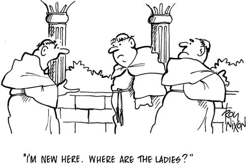 'I'm new here. Where are the ladies?'