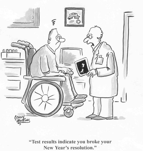 'Test results indicate you broke your New Year's resolution.'