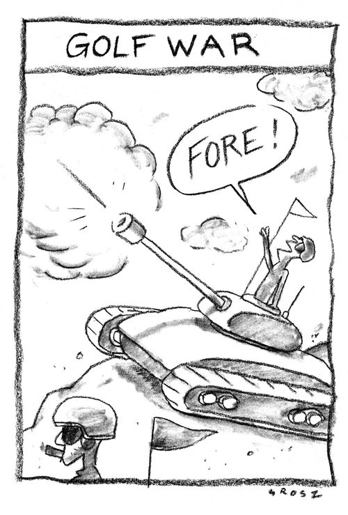 Golf war: 'Fore!'