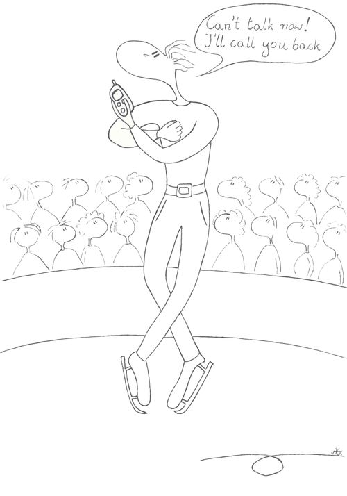 'Can't talk now!  I'll call you back.'