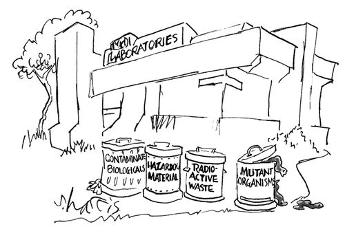 Laboratories - Contaminate Biologicals/Hazardous Material/Radioactive Waste/Mutant Organisms.