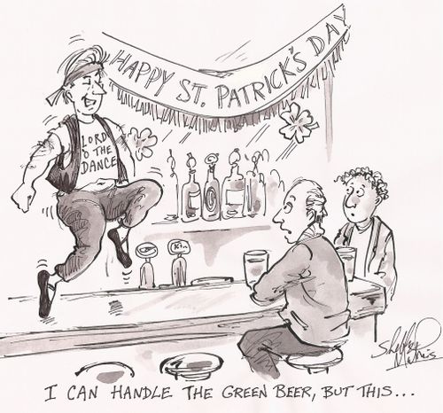 'I can handle the green beer, but this...'