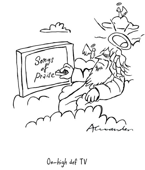 On-high def TV.