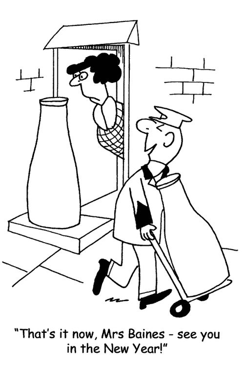 'That's it now, Mrs. Baines - see you in the New Year!'