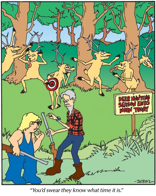 Deer Hunting Season Ends Noon Today - 'You'd swear they know what time it is.'