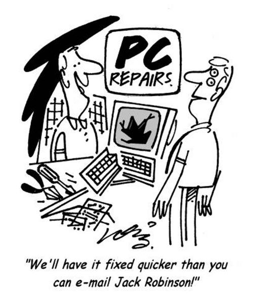 PC repair quicker than you can e-mail Jack Robinson