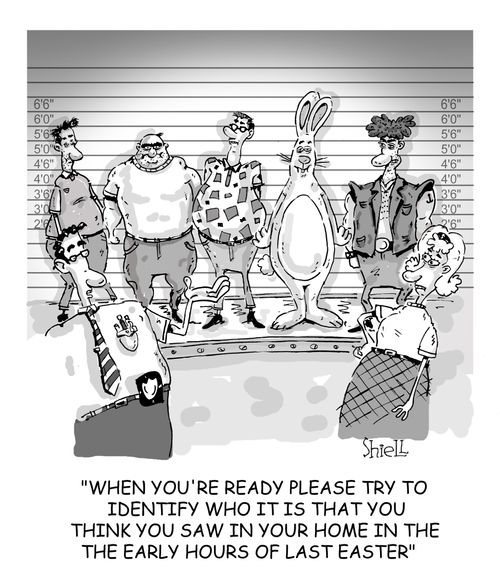 "When you're ready, please try to identify who it is that you think you saw in your home in the early hours of last Easter."