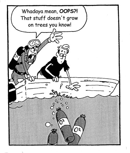 'Whadoya mean, WHOOPS?! That stuff doesn't grow on trees you know!'