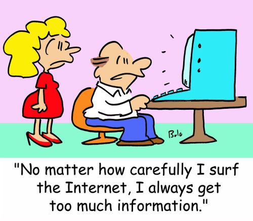 'No matter how carefully I surf the Internet, I always get too much information.'