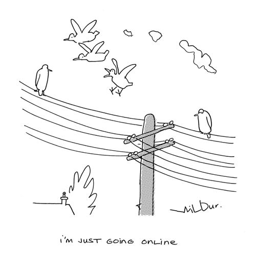 'I'm just going online...'