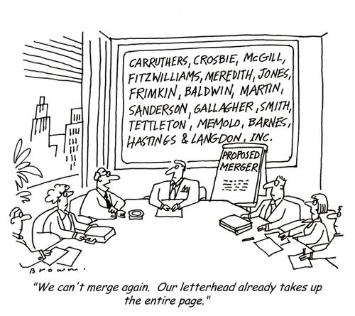 'We can't merge again.  Our letterhead already takes up the entire page.'