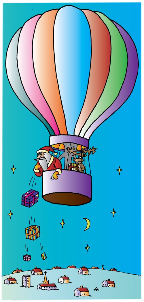 Santa's Hot Air Balloon.