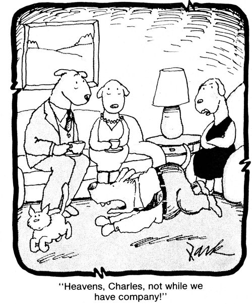 'Heavens, Charles, not while we have company!'