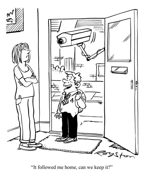 Kid arrives with CCTV camera, saying: 'It followed me home, can we keep it?'