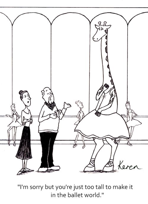 'I'm sorry, but you're just too tall to make it in the ballet world.'