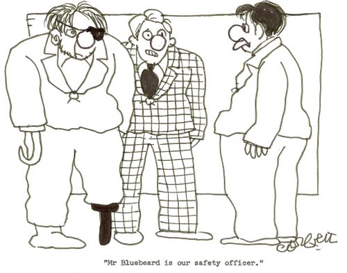 'Mr Bluebeard is our safety officer.'