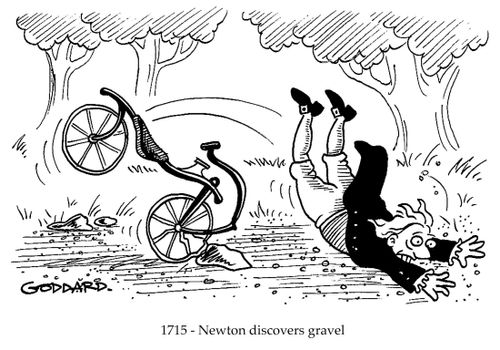 1715 - Newton discovers gravel.