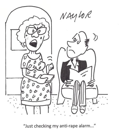 'Just checking my anti-rape alarm...'