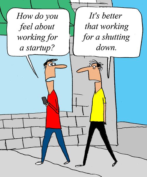 'How do you feel about working for a start up?'  