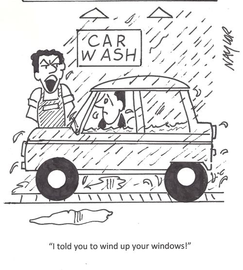 'I told you to wind up your windows!'