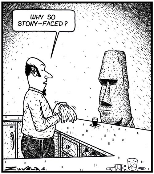 'Why so stony-faced?'