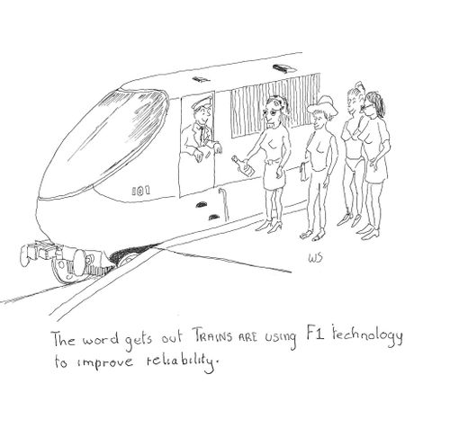 The word gets out trains are using F1 technology to improve reliability.