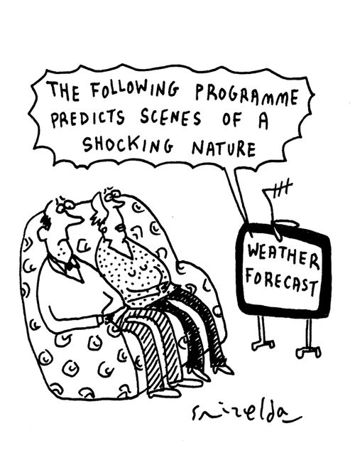 Weather Report - 'The following programme predicts scenes of a shocking nature.'
