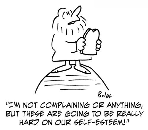 'I'm not complaining or anything, but these are going to be really hard on our self-esteem!'