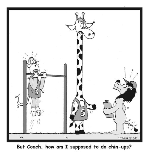 But Coach, how am I supposed to do chin-ups?