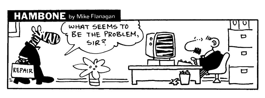 STRIP Hambone: Zebra computer repairman