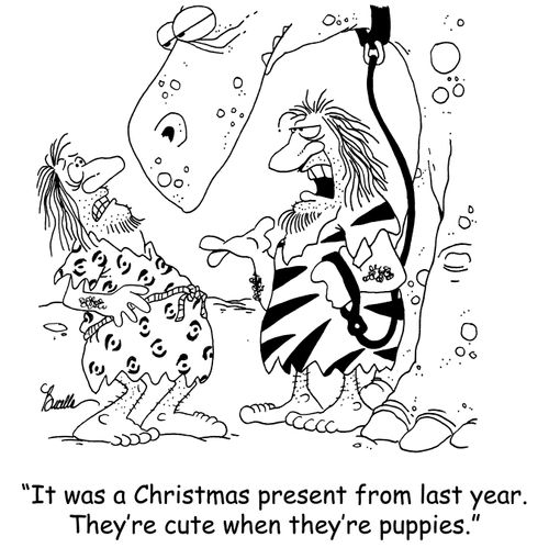 'It was a Christmas present from last year. They're cute when they're puppies.'