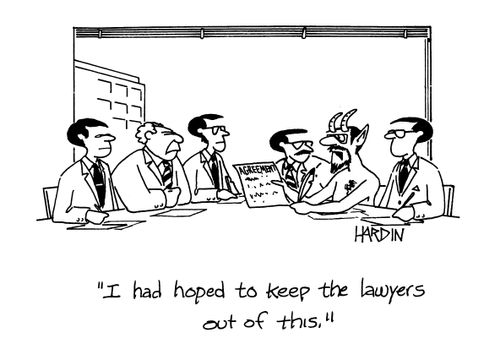 'I had hoped to keep the lawyers out of this.'