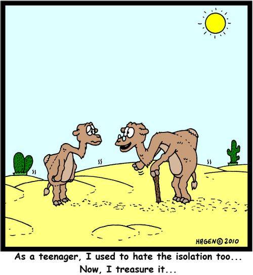 'As a teenager, I used to hate the isolation too... Now, I treasure it...'