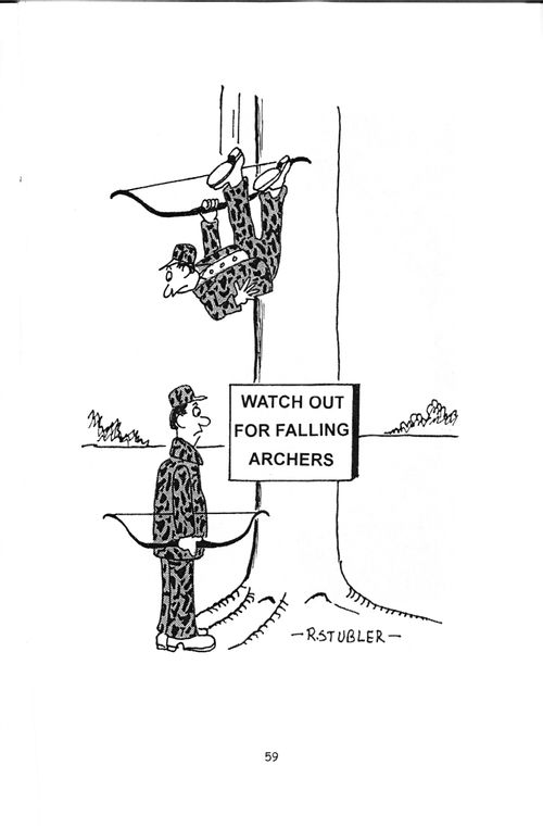 'Watch out for falling archers.'